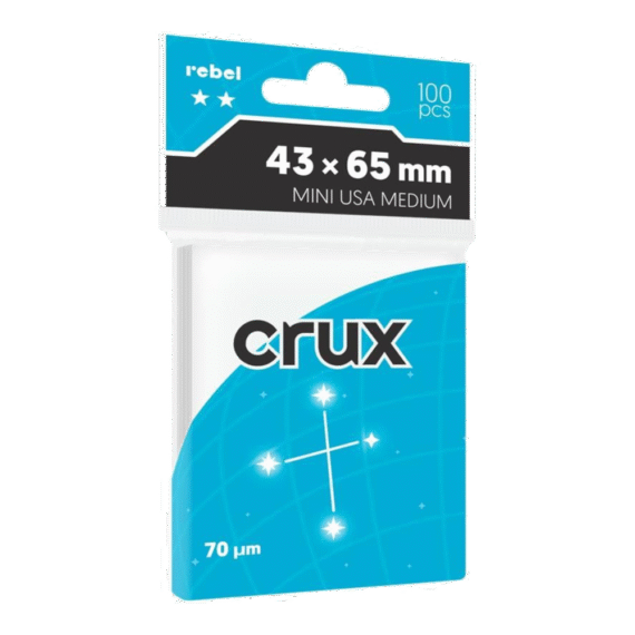 KOSZULKI NA KARTY REBEL CRUX MEDIUM 43x65mm 100 sztuk