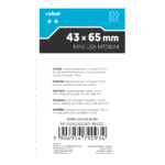 KOSZULKI NA KARTY REBEL CRUX MEDIUM 43x65mm 100 sztuk