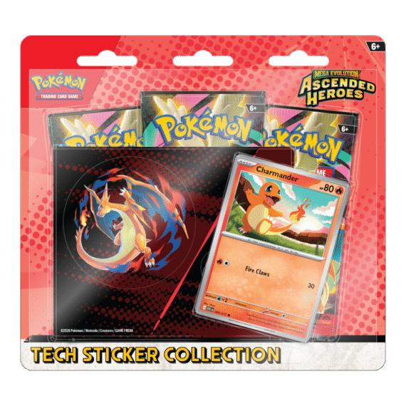 Pokémon TCG: Mega Evolution - Ascended Heroes - Tech Sticker Collection - Charmander/Mega Charizard Y